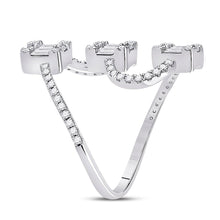 Load image into Gallery viewer, 14kt White Gold Baguette Brilliance Diamond Band - Second Side View