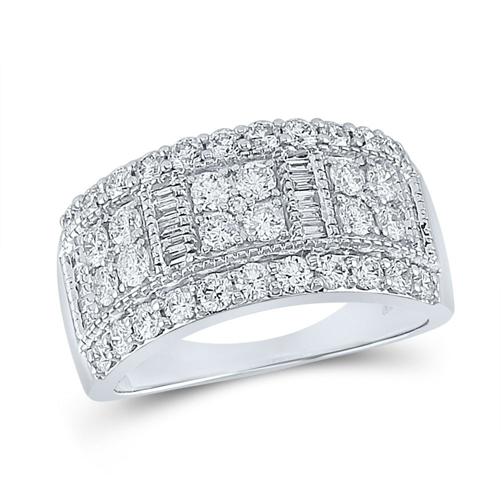 14kt White Gold Baguette Diamond Anniversary Band - A Timeless Sparkle - Splendid Jewellery