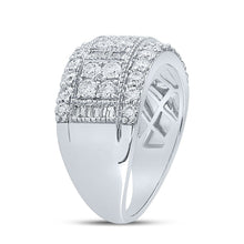 Load image into Gallery viewer, 14kt White Gold Baguette Diamond Anniversary Band - A Timeless Sparkle - Second Side View