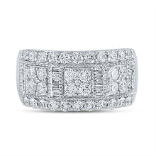 Load image into Gallery viewer, 14kt White Gold Baguette Diamond Anniversary Band - A Timeless Sparkle - Front View