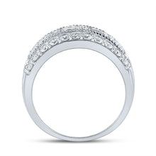 Load image into Gallery viewer, 14kt White Gold Baguette Diamond Anniversary Band - A Timeless Sparkle - Side View
