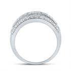14kt White Gold Baguette Diamond Anniversary Band - A Timeless Sparkle - Side View