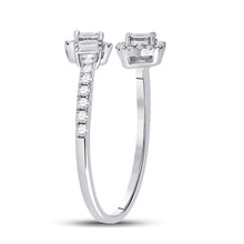 Load image into Gallery viewer, 14kt White Gold Baguette Diamond Bisected Band Ring 1/2 Cttw | Splendid Jewellery - Splendid Jewellery