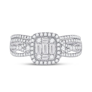 14kt White Gold Baguette Diamond Brilliance Wedding Ring Set - Splendid Jewellery