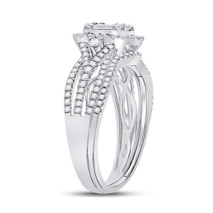 14kt White Gold Baguette Diamond Brilliance Wedding Ring Set - Splendid Jewellery