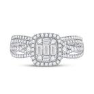 14kt White Gold Baguette Diamond Brilliance Wedding Ring Set - Splendid Jewellery