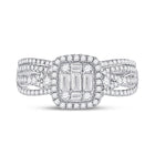 14kt White Gold Baguette Diamond Brilliance Wedding Ring Set - Splendid Jewellery