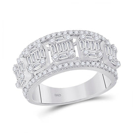 14kt White Gold Baguette Diamond Elegance Band - Splendid Jewellery