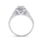 14kt White Gold Baguette Diamond Halo Fashion Ring - Mesmerizing Brilliance - Splendid Jewellery