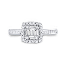 Load image into Gallery viewer, 14kt White Gold Baguette Diamond Splendor Bridal Wedding Engagement Ring 1/2 Cttw - Splendid Jewellery
