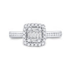 14kt White Gold Baguette Diamond Splendor Bridal Wedding Engagement Ring 1/2 Cttw - Splendid Jewellery