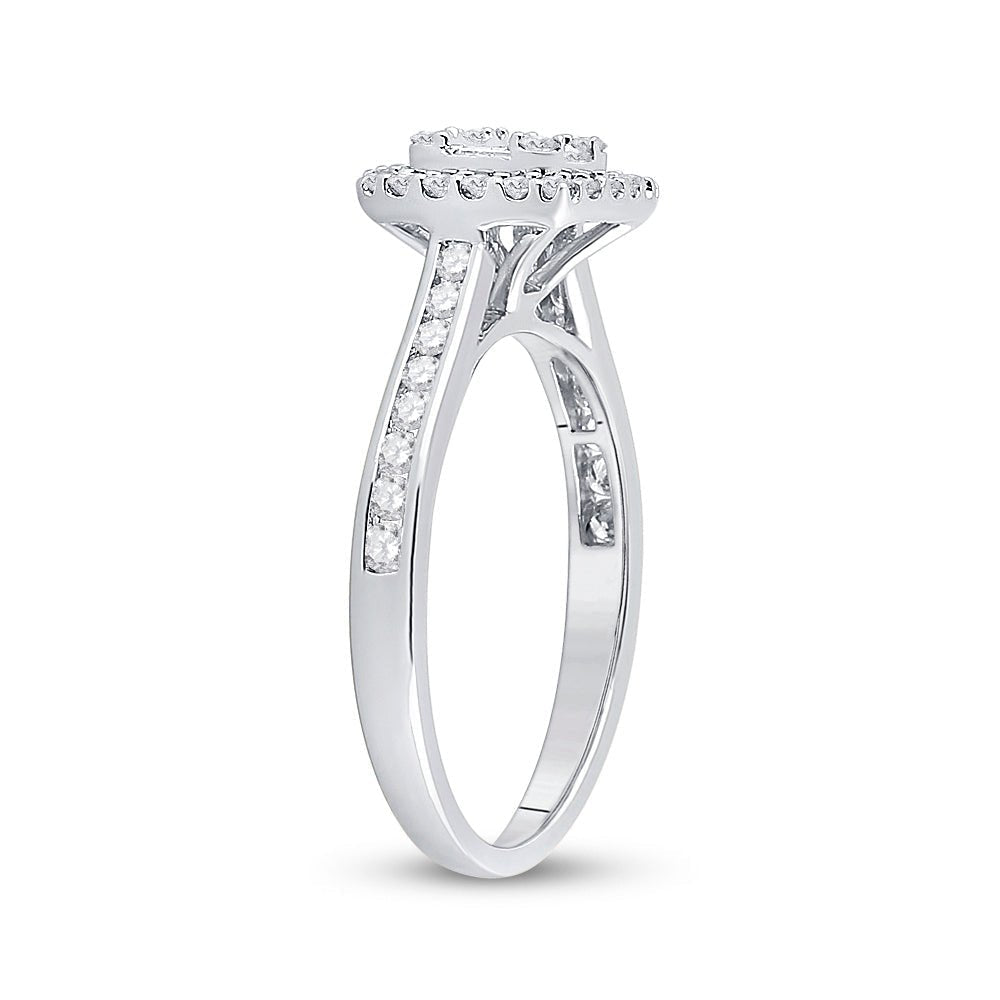 14kt White Gold Baguette Diamond Splendor Bridal Wedding Engagement Ring 1/2 Cttw - Splendid Jewellery