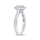 14kt White Gold Baguette Diamond Splendor Bridal Wedding Engagement Ring 1/2 Cttw - Second Side View