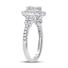Load image into Gallery viewer, 14kt White Gold Baguette Diamond Square Cluster Ring - 3/4 Cttw | Splendid Jewellery - Splendid Jewellery