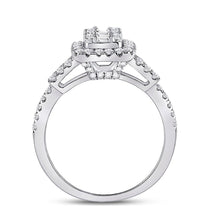 Load image into Gallery viewer, 14kt White Gold Baguette Diamond Square Cluster Ring - 3/4 Cttw | Splendid Jewellery - Splendid Jewellery