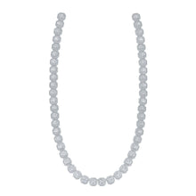 Load image into Gallery viewer, 14kt White Gold Baguette Diamond Square Link Chain Necklace - 17 - 1/4 Ct.t.w. for Men - Splendid Jewellery