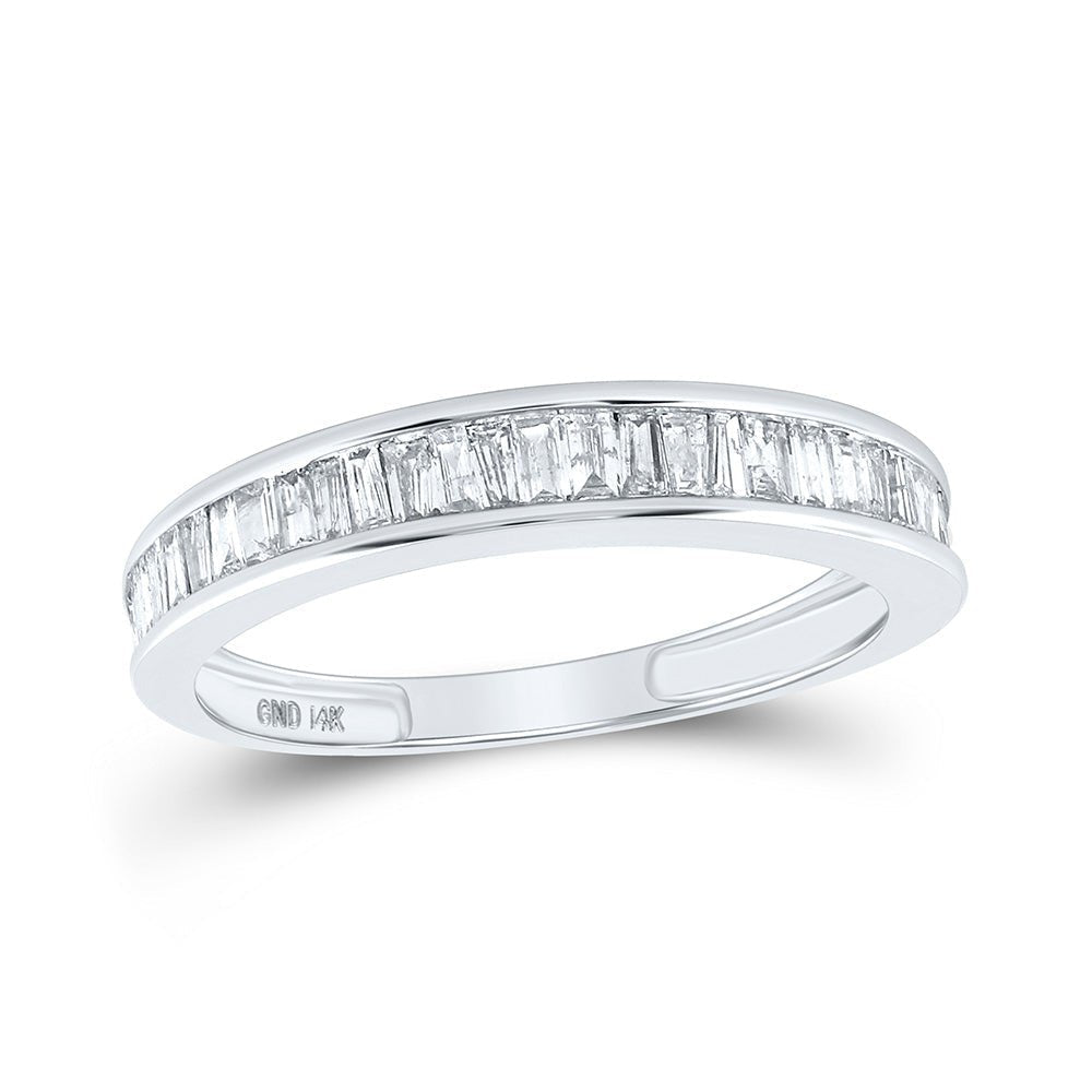 14kt White Gold Baguette Diamond Wedding Band - A Timeless Treasure by Splendid Jewellery - Splendid Jewellery