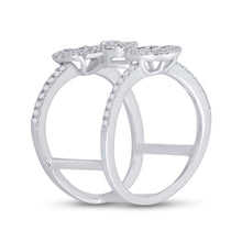 Load image into Gallery viewer, 14kt White Gold Blue Sapphire and Diamond Negative Space Fashion Ring - Splendid Jewellery - Splendid Jewellery