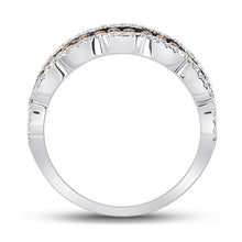 Load image into Gallery viewer, 14kt White Gold Brown Diamond Elegance Band - Second Side View