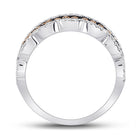 14kt White Gold Brown Diamond Elegance Band - Second Side View
