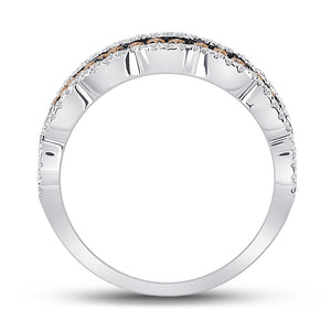 14kt White Gold Brown Diamond Elegance Band - Splendid Jewellery