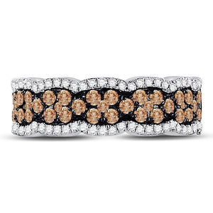 14kt White Gold Brown Diamond Elegance Band - Splendid Jewellery