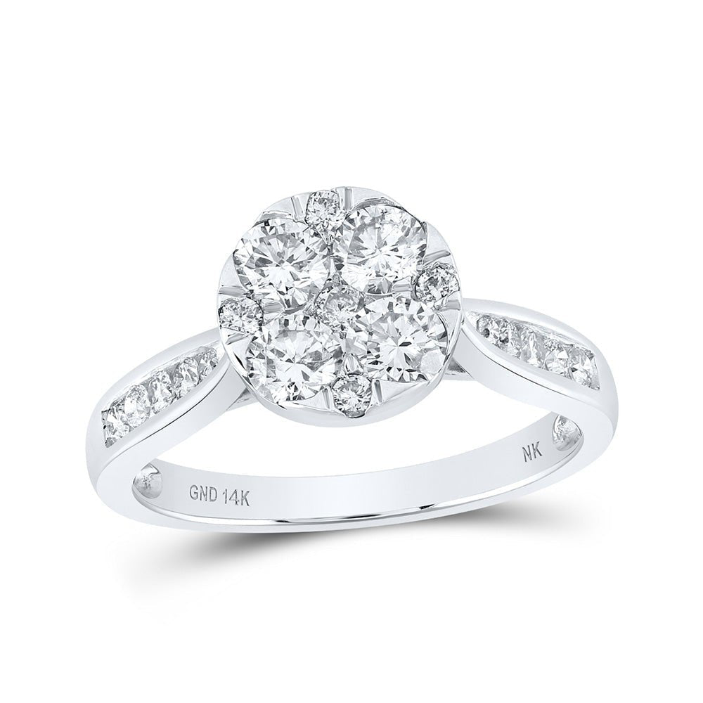 14kt White Gold Dazzling Diamond Cluster Ring - A Captivating Statement Piece by Splendid Jewellery - Splendid Jewellery