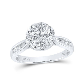 14kt White Gold Dazzling Diamond Cluster Ring - A Captivating Statement Piece by Splendid Jewellery - Splendid Jewellery