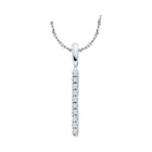 14kt White Gold Diamond Bar Pendant - Timeless Elegance and Exquisite Design - Splendid Jewellery