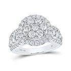 14kt White Gold Diamond Blossom Cluster Ring - A Dazzling Floral Delight - Splendid Jewellery