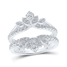 Load image into Gallery viewer, 14kt White Gold Diamond Blossom Wrap Enhancer Wedding Band - Splendid Jewellery