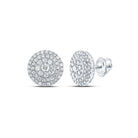 14kt White Gold Diamond Brilliance Cluster Earrings - Splendid Jewellery
