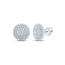 Load image into Gallery viewer, 14kt White Gold Diamond Brilliance Cluster Earrings - Splendid Jewellery