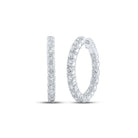 14kt White Gold Diamond Brilliance Hoop Earrings - Splendid Jewellery