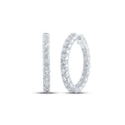 14kt White Gold Diamond Brilliance Hoop Earrings - Splendid Jewellery