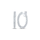 14kt White Gold Diamond Brilliance Hoop Earrings - Splendid Jewellery