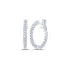 14kt White Gold Diamond Brilliance Hoop Earrings - Splendid Jewellery