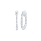 14kt White Gold Diamond Brilliance Hoop Earrings - Splendid Jewellery