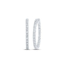 14kt White Gold Diamond Brilliance Hoop Earrings - Splendid Jewellery
