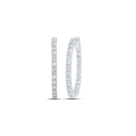 14kt White Gold Diamond Brilliance Hoop Earrings - Splendid Jewellery