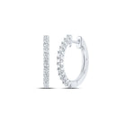 14kt White Gold Diamond Brilliance Hoop Earrings - Splendid Jewellery
