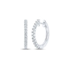 14kt White Gold Diamond Brilliance Hoop Earrings - Splendid Jewellery