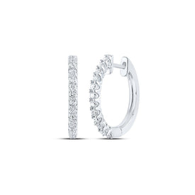 14kt White Gold Diamond Brilliance Hoop Earrings - Splendid Jewellery