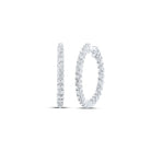 14kt White Gold Diamond Brilliance Hoop Earrings - Splendid Jewellery