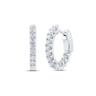 14kt White Gold Diamond Brilliance Hoop Earrings - Splendid Jewellery