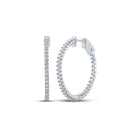 14kt White Gold Diamond Brilliance Hoop Earrings - Splendid Jewellery
