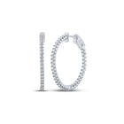 14kt White Gold Diamond Brilliance Hoop Earrings - Splendid Jewellery