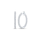 14kt White Gold Diamond Brilliance Hoop Earrings - Splendid Jewellery