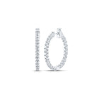14kt White Gold Diamond Brilliance Hoop Earrings - Splendid Jewellery