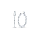 14kt White Gold Diamond Brilliance Hoop Earrings - Splendid Jewellery
